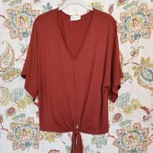 NWOT Tie Waist Top